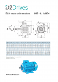 ELK motory - rozměry IMB14+IMB34
