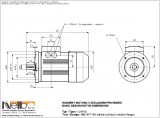 Rozměry 1LA910 IMB14FT (přírubový se střední přírubou) 