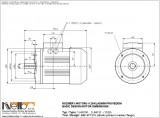 Rozměry 1LA913 IMB14FT (přírubový se střední přírubou) 