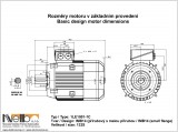 Rozměry 1LE1001 IMB14 (přírubový s malou přírubour) Velikost 132S